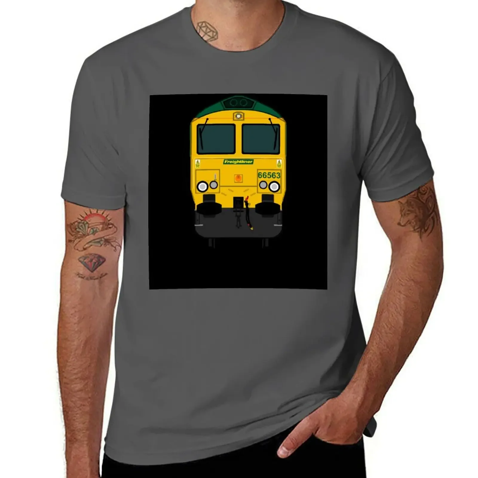 FREIGHTLINER CLASS 66 LOCOMOTIVE T-Shirt Basic Solid Color Short Sleeve Cotton Top - Aliexpress - FashionsVida