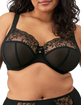 Womens Zarla Full Cup Bra - Black Polyamide - Size 40hh - Elomi - FashionsVida