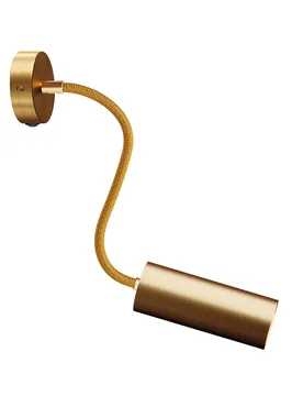 Cables Lampe Flex 30 Fermaluce Avec Mini Rosace Avec Interrupteur Et Spot Avec Abat-jour Tub-e14 Sans Ampoule Satin Brass One Size - Creative - FashionsVida