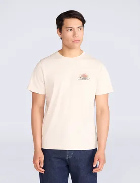 Jacob Mens T-Shirt - Beige - Beige - Size: XL - Animal - FashionsVida