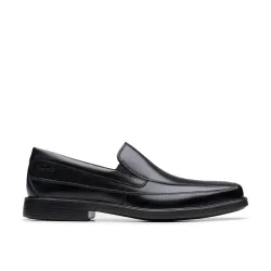 Men's Cosgrove Free Black Leather Loafers, Slip Ons Size: 10.5-Wide Fit - Black - Size: 10.5-Wide Fit