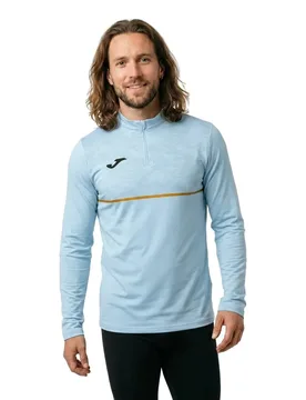 Felpa Con Mezza Zip Record Iii Sky Blue 2XL - Joma - FashionsVida