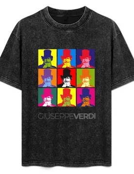 Giuseppe Verdi pop-art portrait poster T-Shirt Plus Size Street Style Tee - Aliexpress - FashionsVida