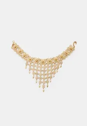 Choker in Metall-Optik mit Blumenkaskade Goldfarben OS