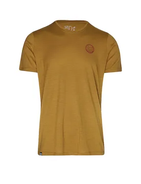 Camiseta funcional de hombre Badge Merino mostaza XL - Ortovox - FashionsVida