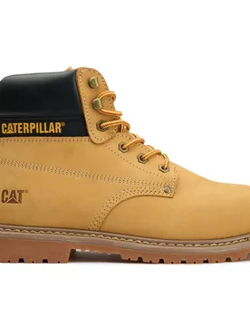 Mens Powerplant Gyw Boots - Tan Leather - Size Uk 9 - Caterpillar - FashionsVida