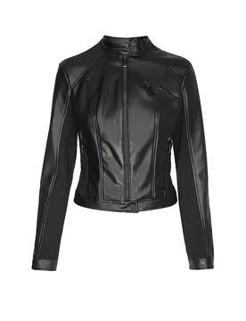 Chaqueta de efecto cuero negro L - Guess - FashionsVida