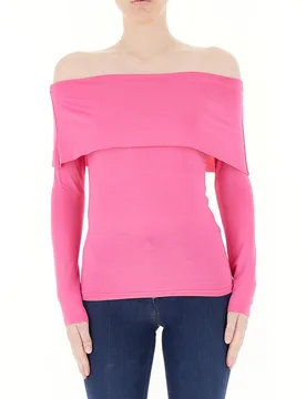 Dixie Maglia scollo Bardot ROSA S - Dixie - FashionsVida