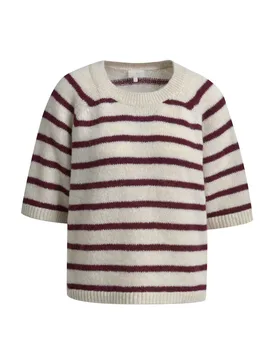 OOSE FIT PUOVER WITH 1/2 SEEVES femae - L - FashionsVida