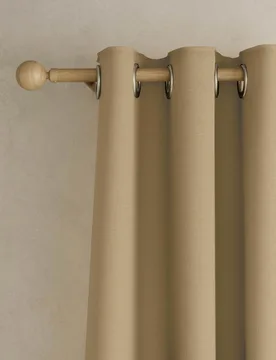 Brushed Eyelet Blackout Thermal Curtains Bronze - M&S - FashionsVida
