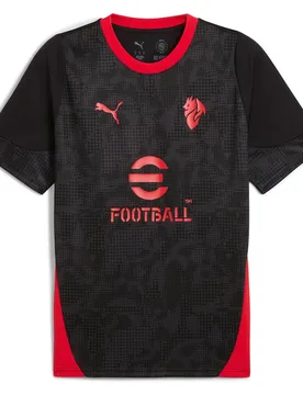 T-shirt à Manches Courtes Entraînement Ac Milan 25/26 Black / For All Time Red M - Puma - FashionsVida