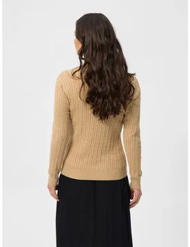 Susan Cable Sweater Sand Melange M Women - Redgreen - FashionsVida