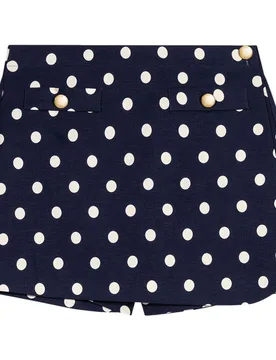 Short de mujer falda-pantalón con lino y talle alto - Maje - FashionsVida