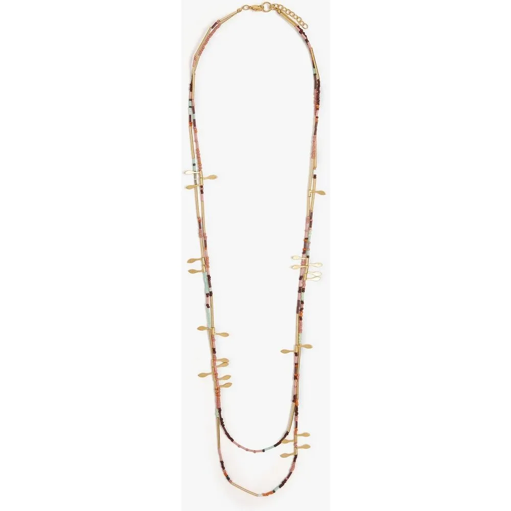 Collar largo doble con cuentas decorativas - Parfois - FashionsVida