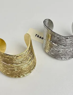 Fashion metal bangle for women jewelry gold silver color large wide adjustable bracelet - Aliexpress - FashionsVida