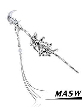 MASW Original Design Vintage Temperament Chinese Style Metal Hairpin Moon Charm Hiarclip For Women Female Head Wearing - Aliexpress - FashionsVida