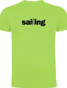 Word Sailing Short Sleeve T-shirt Light Green XL Men - Kruskis - FashionsVida