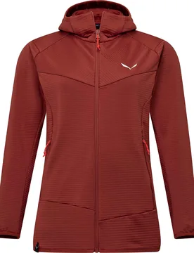 Polaire stretch de randonnée - Puez Altavia Pl Hd Jkt W Etruscan Red - Taille L - Rouge - Salewa - FashionsVida