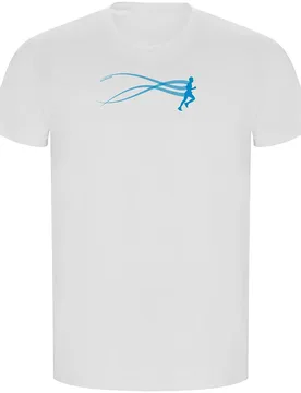 Maglietta A Maniche Corte Stella Run Eco White S - Kruskis - FashionsVida