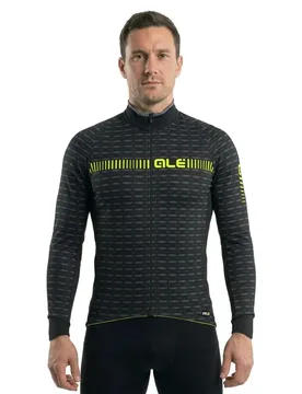 Maglia A Maniche Lunghe Prr Green Road Black / Fluo Yellow - Ale - FashionsVida