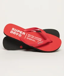 Superdry Herren Studios Flipflops Rot - Größe: S