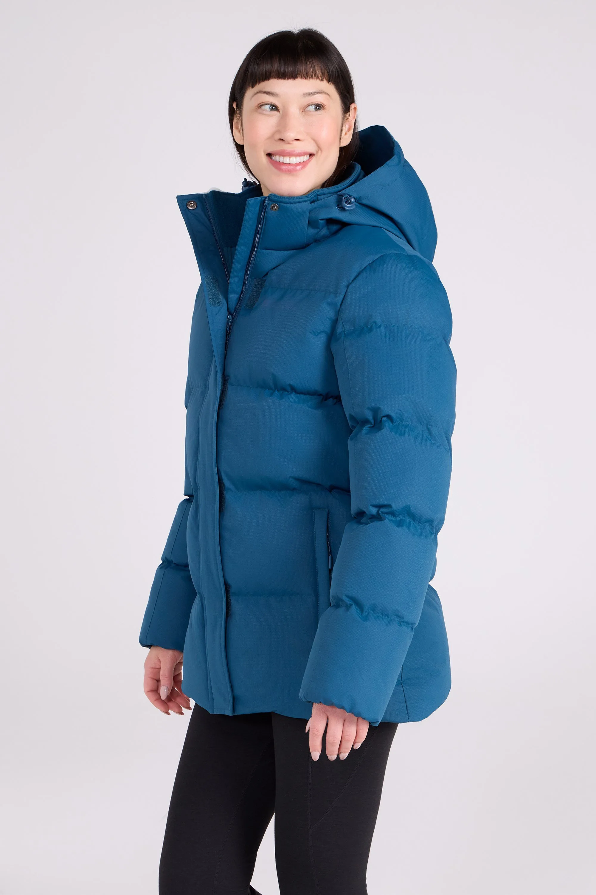 Snow Womens Padded Jacket - Teal - Teal - Size: 16 - Mountain Warehouse - FashionsVida
