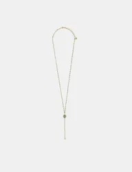 Ct Gold Plated Aventurine Pendant Lariat Green female
