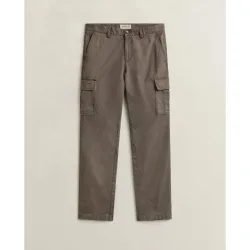 Pantalones de cargo de hombre rectos con bolsillo de solapa