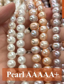 AAAAA+ Natural Freshwater 100% Pearl Beads Round Pearl Loose Spacer Beaded for Jewelry Necklace Bracelet Accessories 8-9mm - Aliexpress - FashionsVida