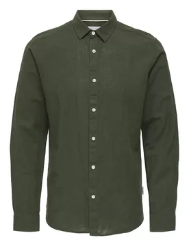 ONSCAIDEN LIFE LS SOLID LINEN BLEND male - XL - FashionsVida