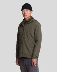 Men's Zip Through Hooded Jacket in Olive