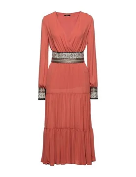Midi-Kleid Damen Rostrot XXS Damen - HANITA - FashionsVida