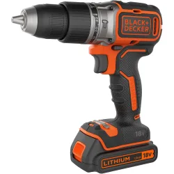 Taladro Percutor Brushless 18V BLACK + DECKER con 2 baterías 1,5Ah de Lítio, cargador 4A y maletín - BL188KB-QW