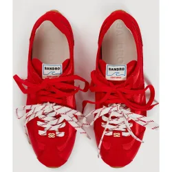 Zapatillas deportivas de mujer de ante combinadas