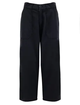 Weird Fish Angelika Cropped Wide Leg Trousers Size 18 - holiday-shop holiday-shop womens-summer-shop women women all-womens women trousers-jeans women - Midnight - FashionsVida