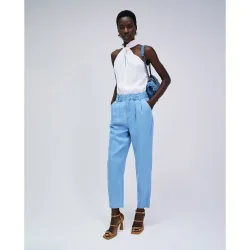 Pantalón recto de mujer baggy cropped slim