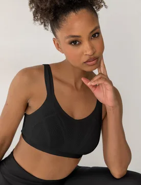 Energy Strive Non Wired Sports Bra (D-H) Black female - Pour Moi - FashionsVida
