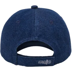 Gorra de mujer de denim crudo con logo bordado
