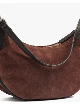 Bolso de hombro 100% piel con cierre de cremallera en liso - Parfois - FashionsVida