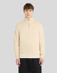 Men's Superfine Cotton 1/4 Zip Sweatshirt Mask Grey