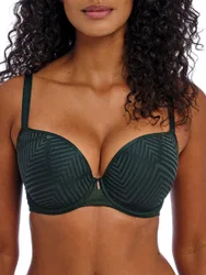 Womens Tailored Plunge T-Shirt Bra - Love Potion - Green Polyamide - Size 34e