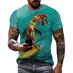Men's American Style 3D Printed Short-Sleeve T-Shirt - 3D Shirt, Loose Fit, Smooth Fabric