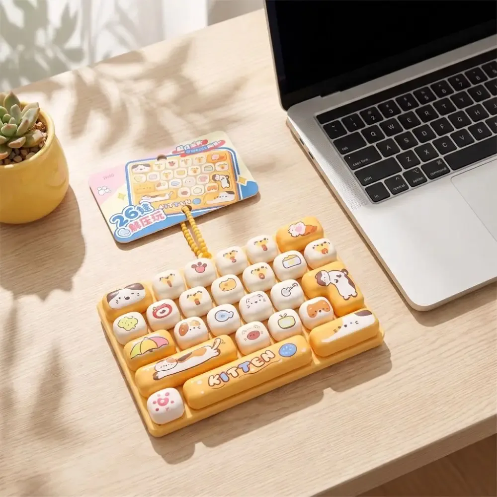 Key Decompression Button Cute Design Creative Style Mini Keyboard Pendant Small Gift Bag Hanging Ornament Keyboard Keychain - Aliexpress - FashionsVida
