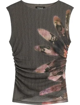Camiseta de mujer sin mangas knit - Desigual - FashionsVida