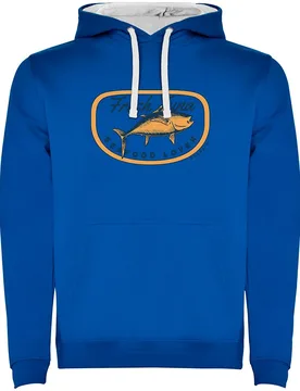 Fresh Tuna Two-colour Hoodie Royal Blue / White 3XL Men,Women - Kruskis - FashionsVida