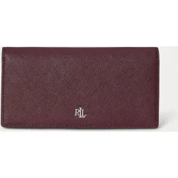 Cartera compacta de piel cruzada
