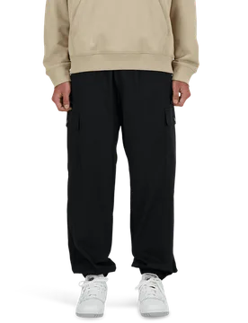 Twill Cargo Jogger Men Pants - Black - Size XL - Cotton Jersey - Black - Size: Extra Large - New Balance - FashionsVida