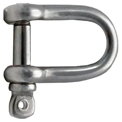 D-short Shackle 10 Units Silver 8 mm unisex