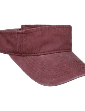 Washed Cotton Visor by - bordeaux - Unisex - Size: One Size - Lipodo - FashionsVida