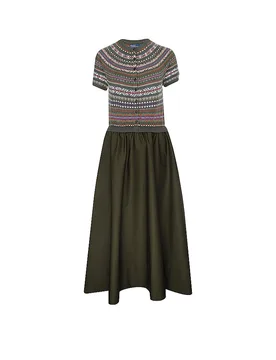 Ralph Lauren Maxi abito oliva XL - Ralph Lauren - FashionsVida